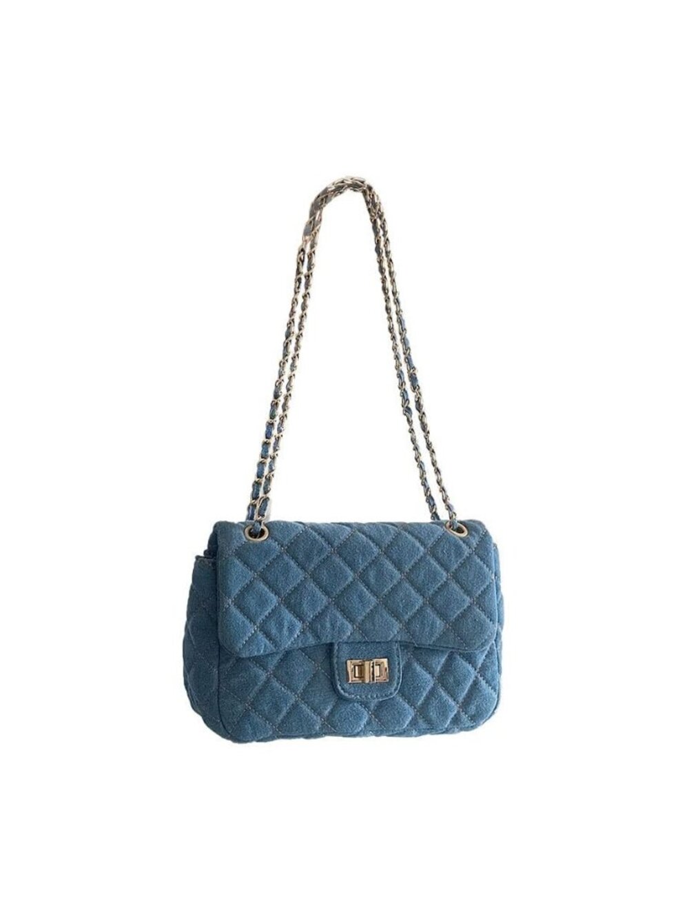Y2k Purse Women's Small Shoulder Bag, Quilted Crossbody, Denim Wallet, Tote Bag